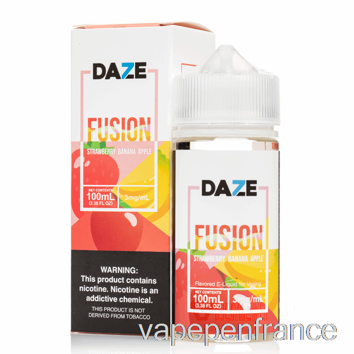 Fraise Banane Pomme - 7 Daze Fusion - 100 Ml 3 Mg Stylo Vape